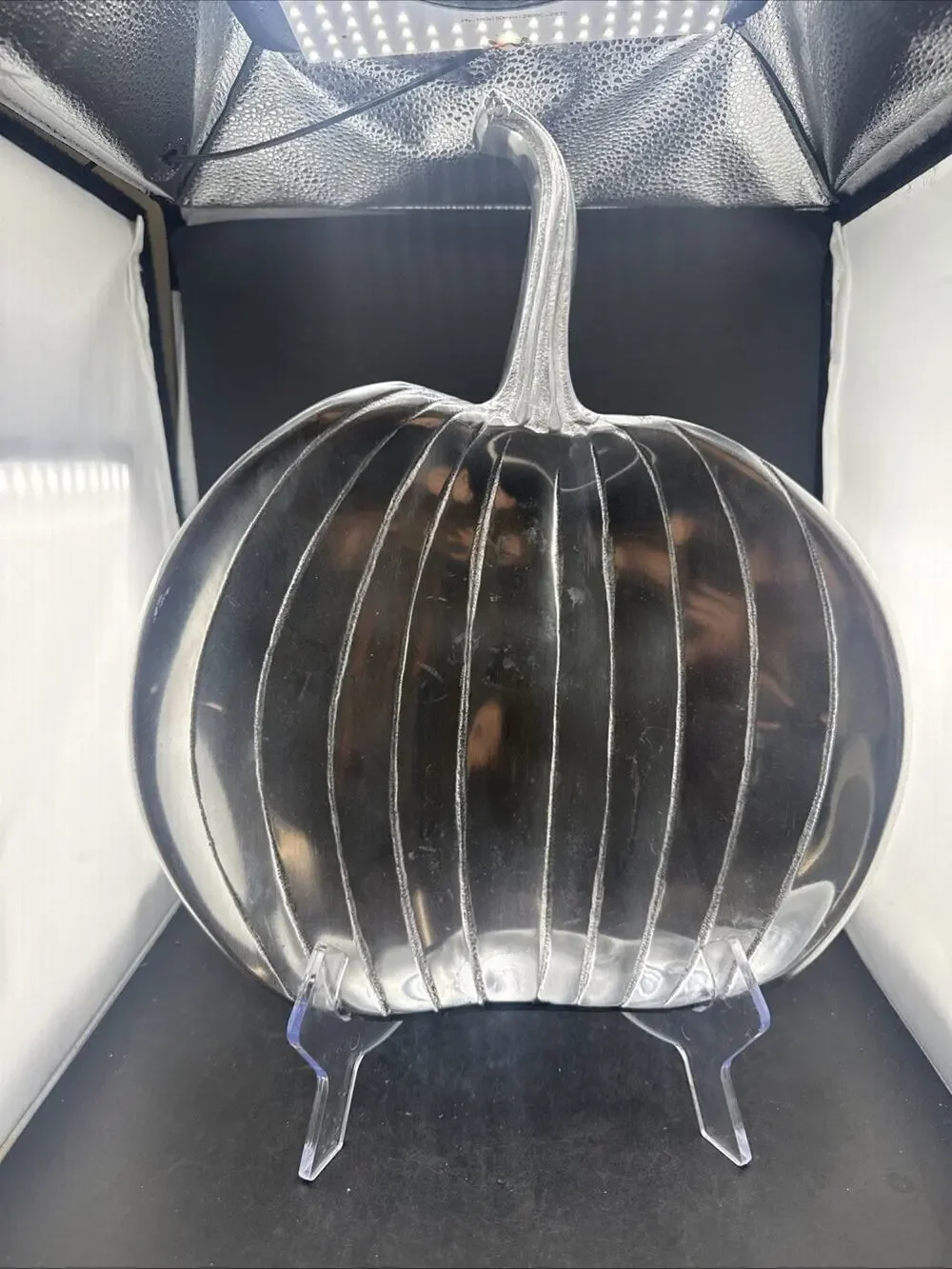 Vintage Polished Aluminum Pumpkin Serving Platter 14” Tray Bowl Made in India